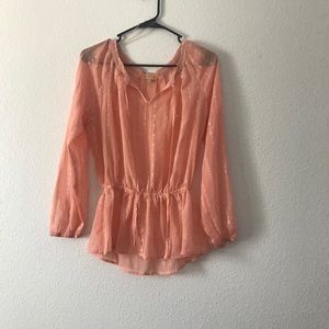 Takara Medium Blouse Babydoll Pink Embroidered